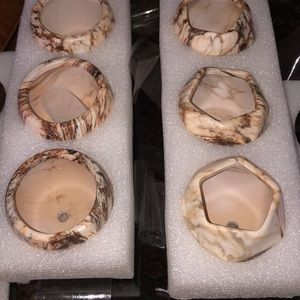 2 sets of Small Planters with Bamboo Trays, $18 each